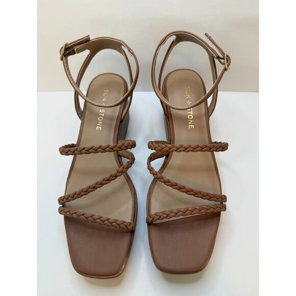Women's Alyssaa Cinnamon Strappy Platform Wedge Sandals Size 8 - Picture 1 of 4